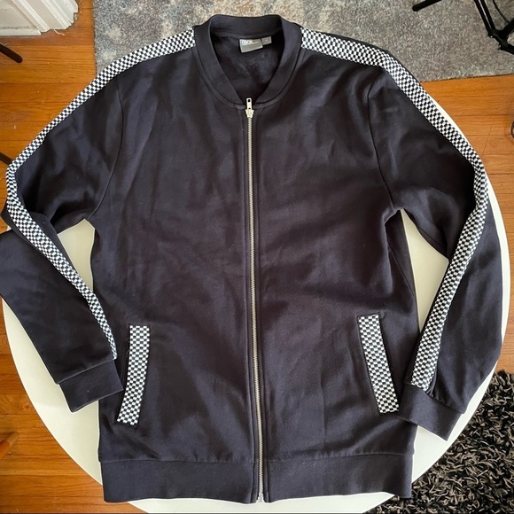 ASOS Cotton Full Zip Sweater Black Men’s Size Medium - Picture 3 of 9